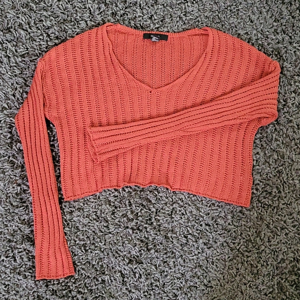 Loose Fit Crop Knit Sweater